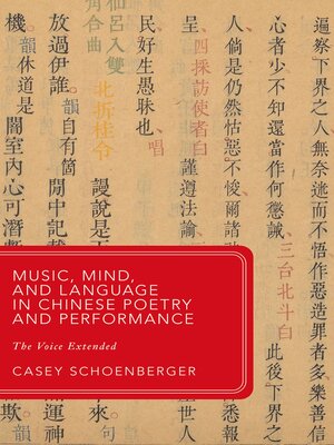 cover image of Music, Mind, and Language in Chinese Poetry and Performance